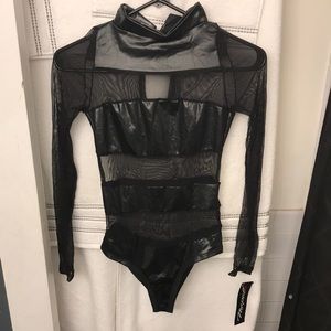 Black Mesh Bodysuit